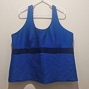 Lands End size 26W Blue Stripes swim Tankini